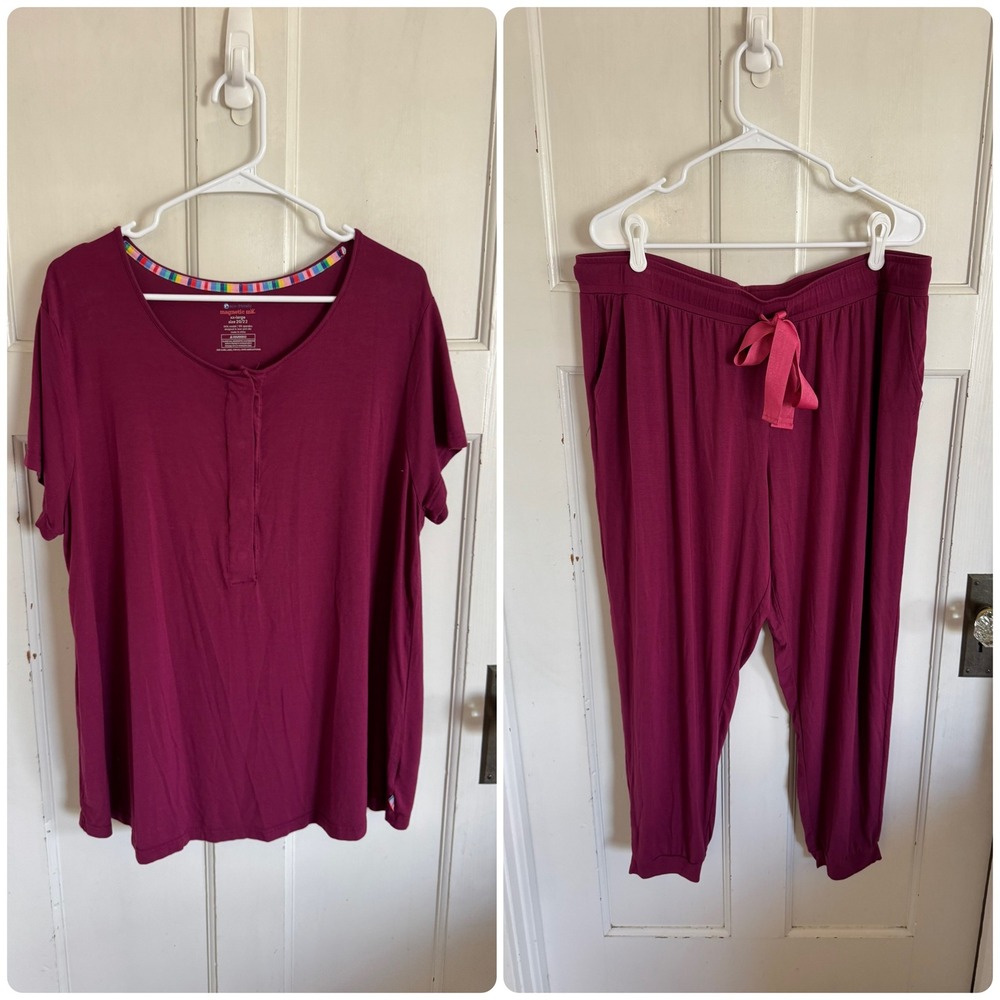 Magnetic Me women's fuchsia pajama set‎ size xxl (20/22)